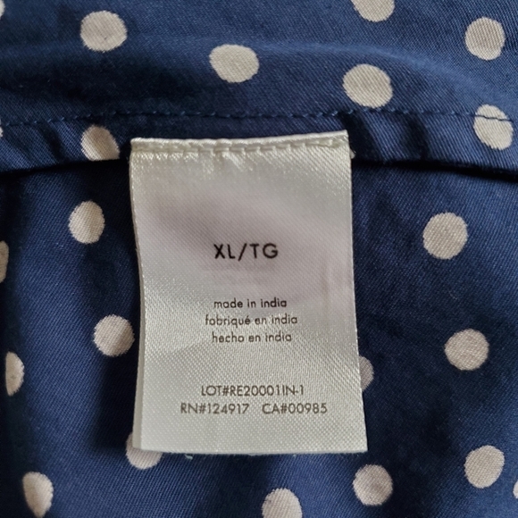 New WeWoreWhat Bella Midi Dress Polka Dot Estate Blue Button Front Belted NWT XL - Picture 13 of 15